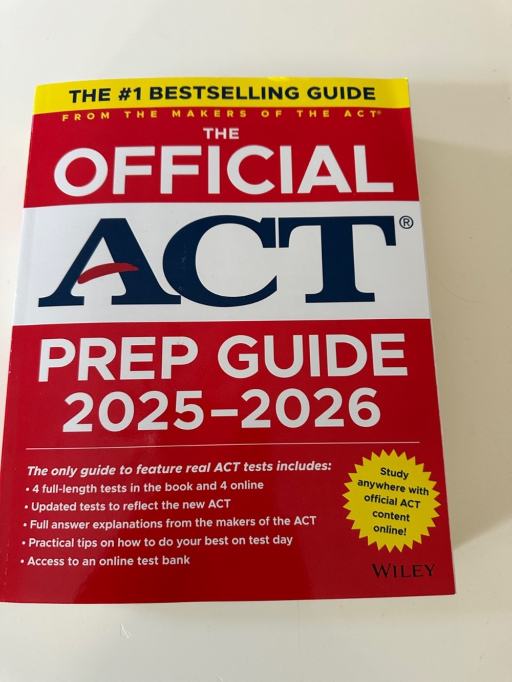 Wiley Official ACT Prep Guide 2025-2026 - Red/White